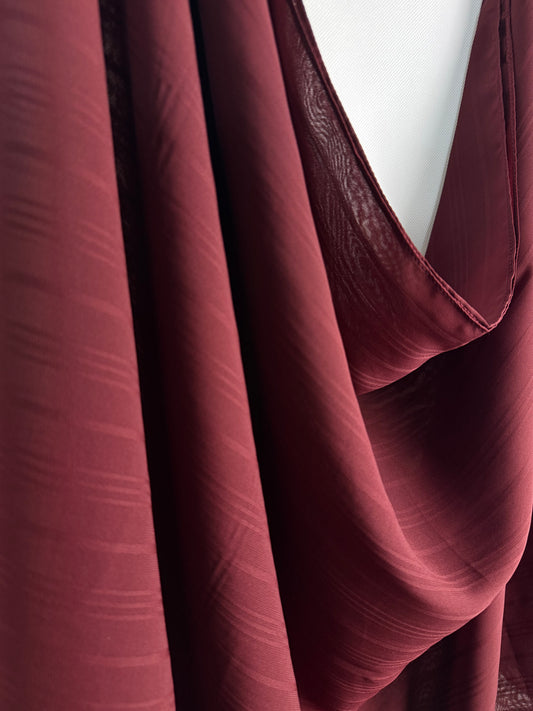 Self Striped Maroon